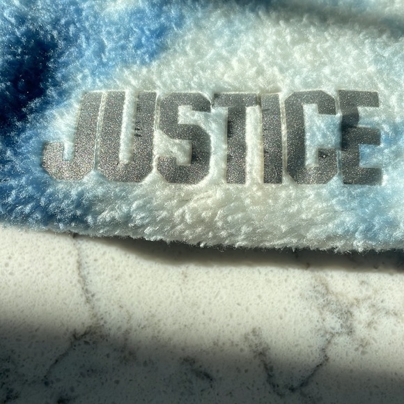 Justice Tie Dye Fleece Pullover Kids Sweatshirt; 100% polyester - Picture 2 of 8